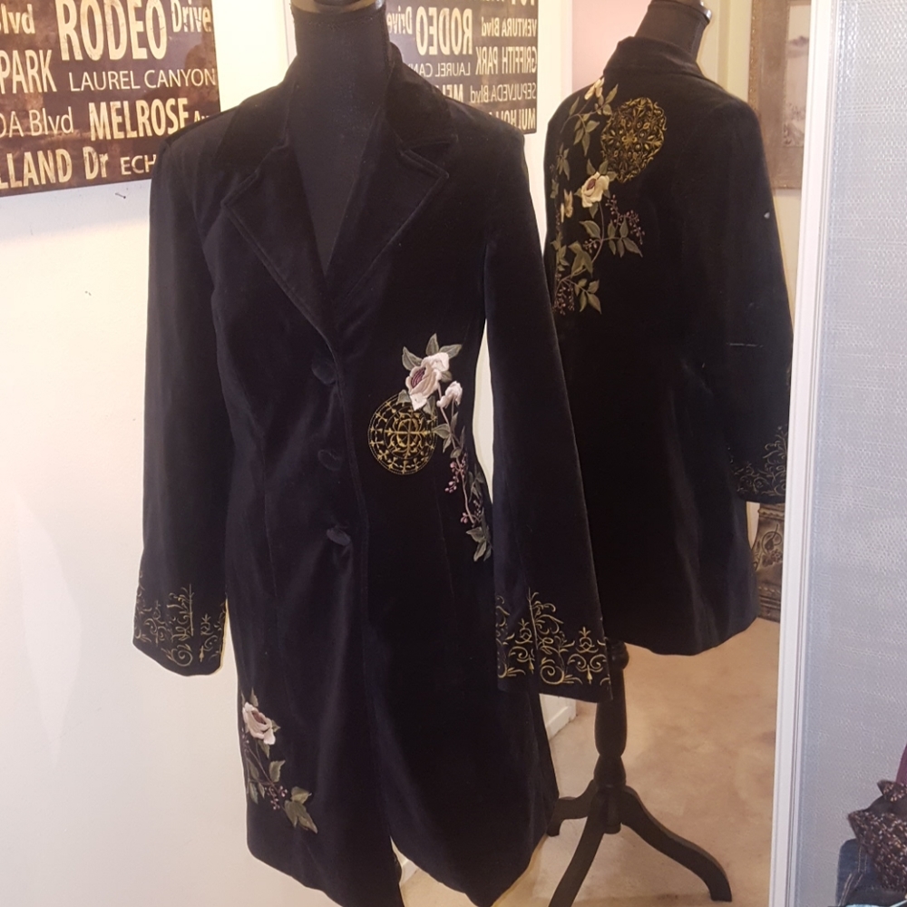 Velvet overcoat